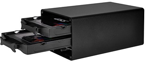 Silverstone Tek DS223 Boîtier de Disque Dur Externe USB 3.1 Gen2 Type-C avec Fonction Raid configurable pour disques durs 2,5