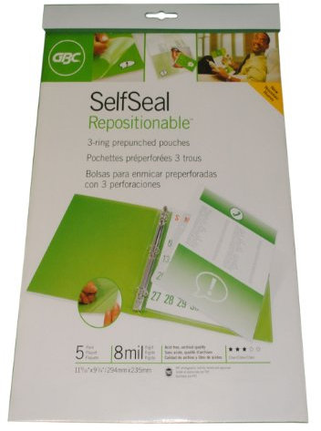 GBC(R) Laminierfolien mit SelfSeal™, glänzend, 8 mm, 24,9 cm x 29,5 cm, 5 Stück
