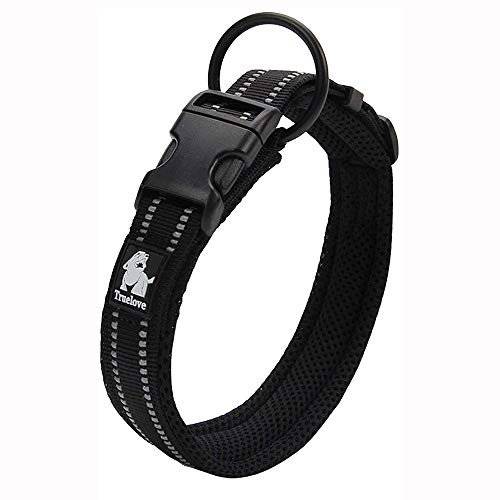 True Love Hundetrainingshalsband TLC5011 Reflektierende Hundehalsbänder (L, Schwarz)