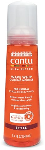 Einzeln verkauft: CANTU Sheabutter Curling Foam für lockiges, krauses und welliges Haar, 248 ml
