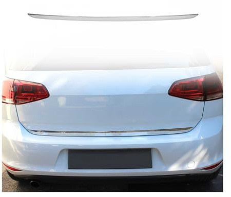 OMAC Baguette de coffre compatible avec VW Golf 2012-2019 en acier inoxydable chromé 1 pièce