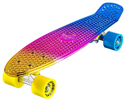 Ridge Skateboards 22 Neochrome Mini Cruiser Board Skateboard, komplett, 55cm