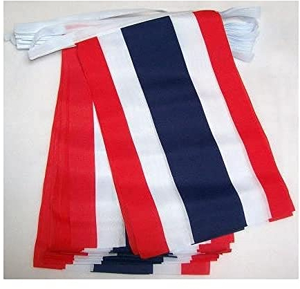 AZ FLAG Ghirlanda 12 Metri 20 Bandiere Thailandia 45x30cm - Bandiera THAILANDESE 30 x 45 cm - Festone BANDIERINE