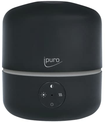 ipuro Aroma Diffuser Air Sonic good mood black mit Fernbedienung - schlichter Duftöl Diffuser mit Intervall- und Dauerbetriebsfunktion - stilvoller Luftbefeuchter mit Licht und Ultraschall Technologie