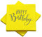 20 Servietten 'Happy Birthday' zum Geburtstag 33x33 cm - (gelb/grau)