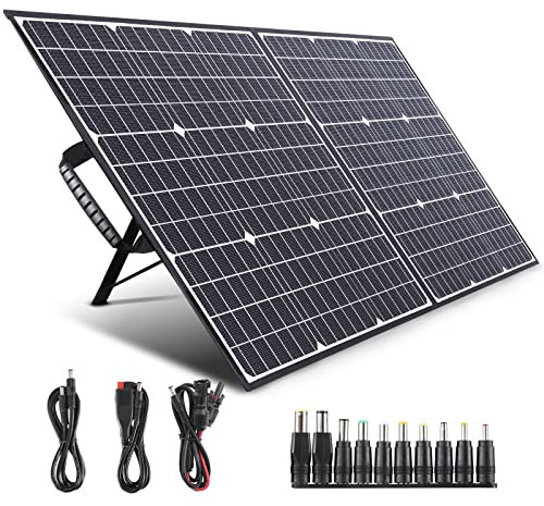 SWAREY 100W Panneau Solaire Pliable ETFE Monocristallin Chargeur Solaire Portable 18V Type-C PD 60W DC/USB/QC3.0/MC4 MPPT pour Générateur Solaire Camping Ordinateur Portable Tablette Téléphone