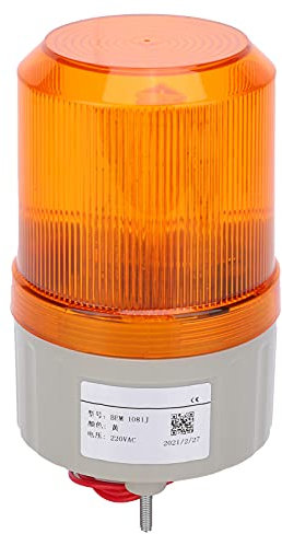 BERM Warnleuchte 220VAC LED Blitzlicht Sirene Industrielle Warnleuchten Summer für Fabriken, Stationen BEM-1081J(Gelb)