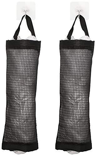 Lot de 2 Sacs de Rangement en Plastique étanche Lavable avec Support Mural Pliable