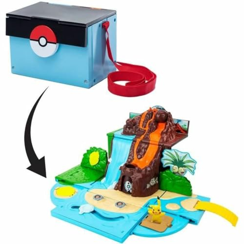Bandai - Pokémon - Sac bandoulière du dresseur - Univers de Jeu Le Monde Pokémon à Fonctions - Accessoire Qui se transforme en Univers Pokémon - JW2366