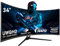 Gawfolk 34 Inch Ultrawide Curved 144Hz Gaming Computer Monitor 1500R PC screen 21:9 UWQHD (3440x1440),Adaptive Sync,178° Viewing Angle,HDMI、Display Port,Compatible with wall mounting - Black