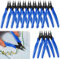 Leikurvo Lot de 12 pinces coupantes latérales Petit : 170 Pince coupante de précision, Mini pince coupante latérale durable Coupe-fil électronique pour modélisme, artisanat, Schmmuck, Bleu
