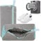 2Pcs Shoe Washing Bags for Machine - 40x20cm Premium Laundry Bags with Military Zipper | Wash Trainers, Sneakers, Bras, Delicates | Durable Oxford Fabric, Shock Absorbing, Grey