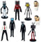 MIFKLMV Toilet Game Figures, Toilet Man and TV Man Figures, Toilet Man Cake Toppers, Toilet Mini Ornaments, Toilet Figure Model, Collectible Gifts for Kids Fans' Birthdays (9 PCS)