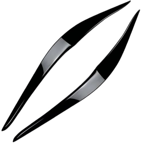 Kacepar Scheinwerfer-Augendeckel, glänzend schwarz, Auto-Scheinwerfer-Augenbrauen, 2 Stück, Augenbrauenabdeckungen, Augenlidabdeckungen, kompatibel mit BMW 2er-Serie F22 F23 2015–2019