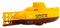 Stylomira Mini RC Boat, 2.4G 6CH Electric Remote Control Boat, Summer Water Play Gift, Magic Bottle Submarine Model for Hobbyist and Adults (Yellow)