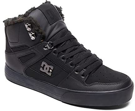 DC Shoes Men's Pure High-top Wc Wnt Skate Shoe, Schwarz/Schwarz/Schwarz, 43 EU
