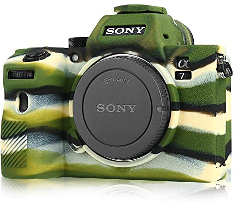STSEETOP Camera Case Compatible with Sony A7III A7RIII Sony ILCE-7RIII A73 A7R3 - Protective Silicone DSLR Skin Cover, Detachable Cage, Shockproof, Dustproof (Camouflage)
