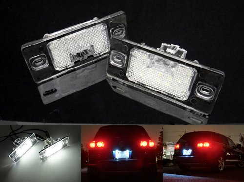 RZG 2x LED Licence Number Plate Light White Canbus For Cayenne 955 957 Touareg 7L Passat 3B6 Golf V Estate