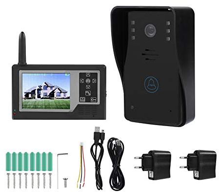 Garsent Video Türsprechanlage Gegensprechanlage, 3.5 Zoll LCD WiFi Video Intercom Türklingel mit Nachtsicht Kamera für 1/2 Familienhaus(1 )