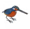 The Present Shop Primus PQ1834 Dekofigur Eisvogel aus Metall