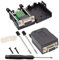 AAOTOKK DB9 Adaptador Bloque Terminales Tornillo D-Sub 9 Pines RS232 Hembra a 9 +1 Pines/Vía Hembra Terminal de Serie Terminal de Conexión Conector Módulo de señal con Estuche (2 Unidades/Hembra)