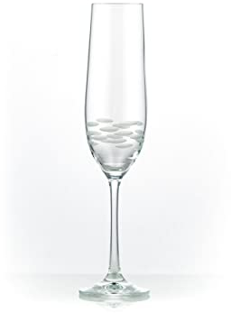 Bohemia Weingläser Sektglas Sektgläser Whiskyglas Wassergläser Kristall Glas Model Viola matt schliff 6er Set (Sektgläser 190 ml)