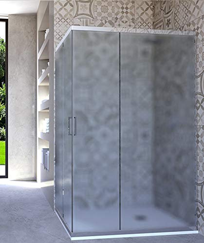 Hydra Box Doccia angolare Porta Scorrevole 80x120 cm Opaco
