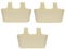 ENGELLAND 3 x Blumenkasten zum Auf-Hängen, Farbe: Beige, Blumentopf, oval, Balkon, Übertopf, Pflanzkasten, mit Wasserspeicher/Wasserauffangschale