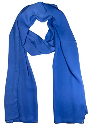 Schal für Damen, Viskose, groß, weich Gr. One size, königsblau