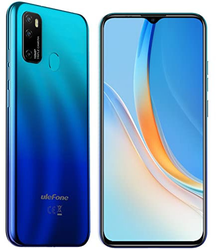 Ulefone Telephone Portable Android 10 Octa-Core 4Go+64Go, 4G Smartphone Debloqué Pas Cher, Ecran 6,52 Pouces, 16MP AI Triple Rear Caméras Note 9 P, Fingerprint, 4500mAh Batterie, Dual Nano SIM + TF