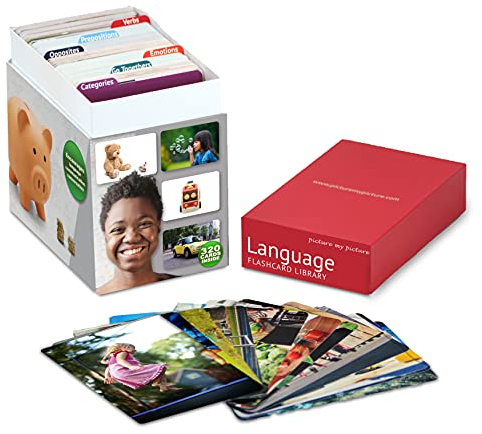 Language Flash Card Library: Emotions, Verbs, Prepositions, Categories, Go Togethers & Opposites | Vocabulary Builder | Speech Therapy Materials | Autism Learning Materials | ESL Teaching Materials