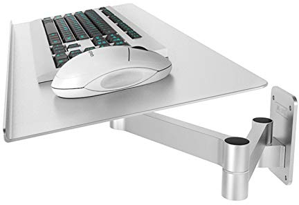 LXLTL Wall Mount Keyboard Arm, Keyboard/Mouse Arm Mount Tray Horizontal Rotation 236°, Turn Up And Down 137°, Turn Around 360°, Turn Left And Right 180° Keyboard Platform - Wall Mountable
