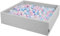 KiddyMoon Piscina De Bolas 120X30cm/200 Bolas El Cuadrado Grande para Ninos,Hecha En La UE, Gris Claro:Azul Claro/Rosa Claro/Perla