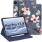 FINTIE Case Compatible with iPad Pro 12.9 inch (2022/2021/2020/2018, 6th/5th/4th/3rd Generation), Multi-Angle Smart Stand Cover w/Pencil Holder & Pocket, Auto Sleep/Wake, Blooming Hibiscus