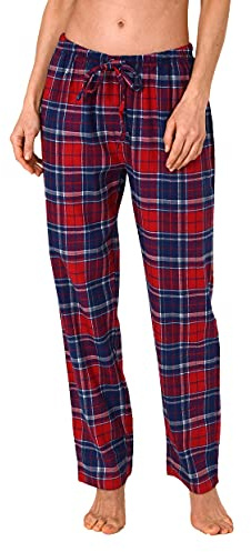 Dame Flanell Schlafanzug Hose kariert aus Baumwolle - ideal zum relaxen - 202 222 15 600