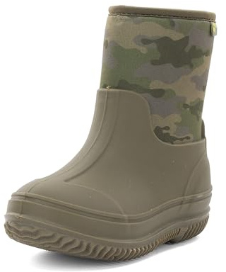 Western Chief Kid's Freestyle Neoprene Snow Boot, Olive, 1