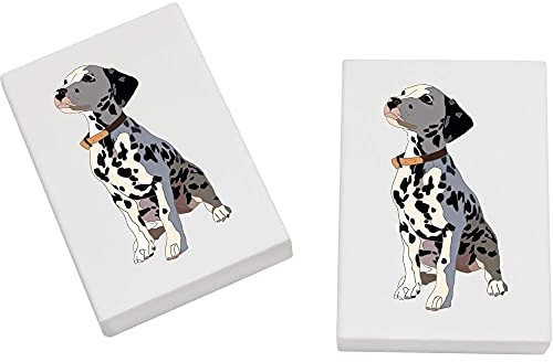 Azeeda 2 x 45mm 'Dalmatinischer Welpe' Radiergummis (ER00028367)