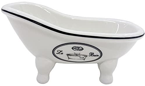 Porte-savon vintage pour salle de bain et douche – Décoration de Noël en céramique avec trous de drainage, porte-éponge pour salle de bain, évier de cuisine