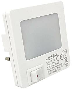 Kovalmax Lampada led luce notturna bianca 1 w con interruttore on off da notte 6 lumen