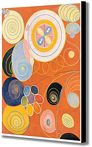 Hilma AF Klint Kunstdruck auf Leinwand, gerahmt, verschiedene Größen, A0, 117 x 81 cm