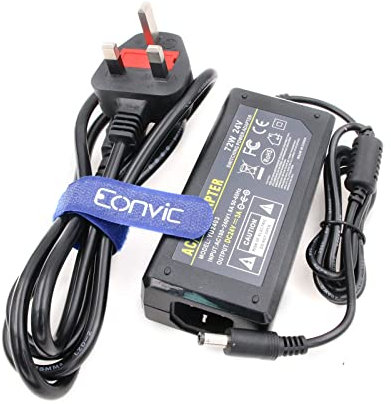 Eonvic 24V 3A AC DC Power Supply Adapter for Canon C70 XF605 XF705
