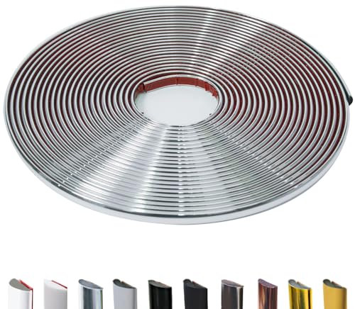 JSIWOTH 16M Moulure Adhésive Flexible – Baguette de Finition Étanche pour Mur, Carrelage, Encadrement de Fenêtre, Dosseret, Décoration Intérieure