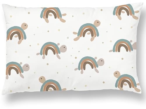 Kinderkissen Mit Kopfkissenbezug Aus Baumwolle 40x60 cm - Kopfkissen Geeignet Für 3 Bis 10 Jahre - Kinder Kuschelkissen - Weiches Kinder Kopfkissen Hypoallergen - Ideal Fürs Bett, Reisen, Schläfchen