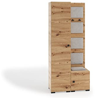 MargaretHadas24 Garderobenset Flurgarderobe Garderobe Vicktoria X Dielenschrank Flur Flurmöbel Eiche Artisan