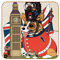 United Kingdom Big Ben Dog Getränkeuntersetzer 6er Set Leder Untersetzer Auslaufschutz für Tisch Schreibtisch
