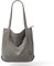 KALIDI Cord Tasche Damen Umhängetasche mit Reißverschluss Wasserdicht Tote Bag mit Taschenfach Groß Shopper Tasche Handtasche Schultertaschen für Arbeit Büro Reisen Einkaufen Schule (grey2)