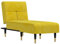 vidaXL Chaiselongue, Recamiere Verstellbar Multifunktional, Relaxliege Sofa Metallbeine, Schlafsofa Gästebett Wohnzimmer, Modern, Gelb Samt