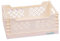 Craftelier - Aufbewahrungsbox für Scrapbooking und Bastelarbeiten, zusammenklappbar und stapelbar, große Größe, offene Box 24,5 x 18 x 10,8 cm, Weiß