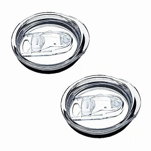 Accfore Ersatzdeckel für Weingläser, auslaufsicher, spritzwassergeschützt, Silikon, Schiebeabdeckungen für Skinny Tumbler, Reise-Kaffeetasse, 7,2 cm Durchmesser, 2 Stück