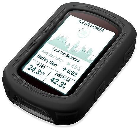 CELLONIC Schützende Hülle kompatibel mit Garmin Edge 540, 840, Solar | 1x, Silikon, schwarz, für Garmin Edge 840 Solar